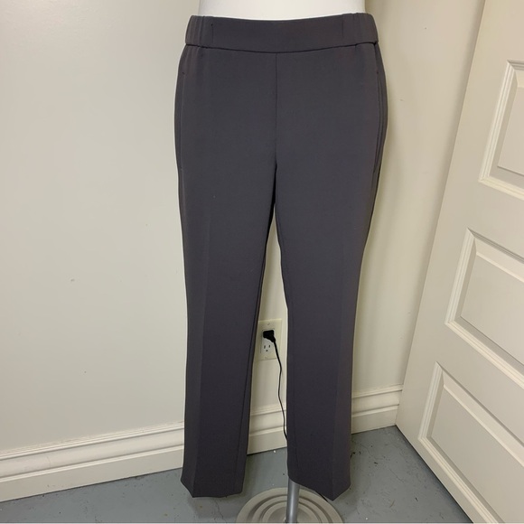 Aritzia Wilfred Ankle Pant Trousers Sz 2 Gray Crepe Straight Taper Casual Dress - Picture 5 of 12
